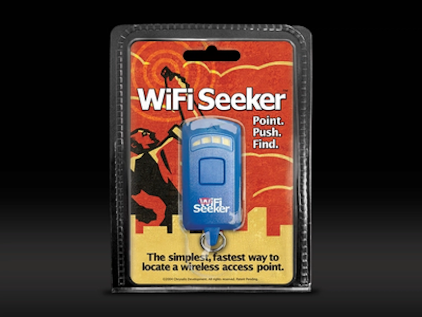 Key fob WiFi signal finder branding and packaging
